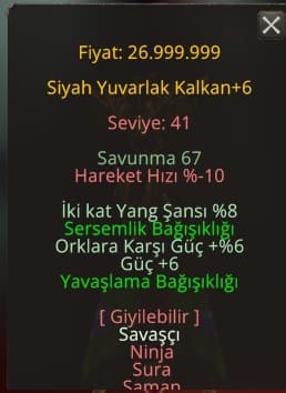 S. Yuvarlak kalkan +6 piyasa en ucuz