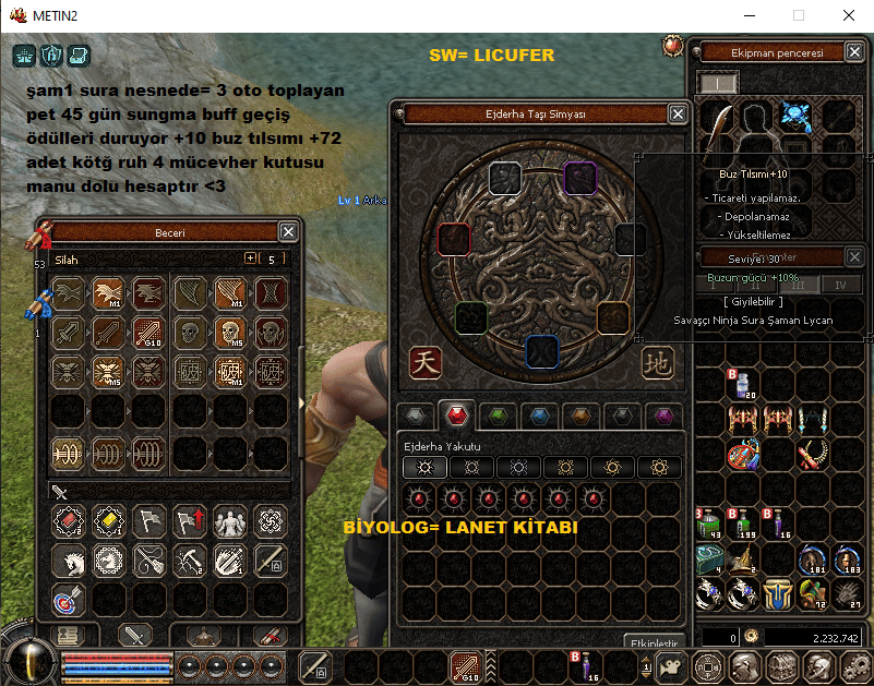 LYCAN+ SİMYA ŞAMAN + SURA +10 BUZ TILSIMLARI İÇERİ GİR