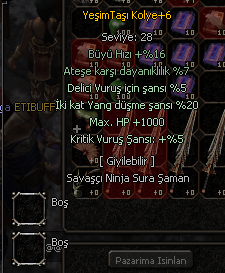 YEŞİM TAŞI KOLYE İLK ÇEKENE GİDER