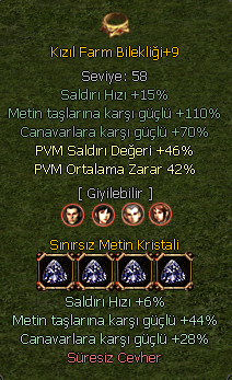 KIZIL FARM BİLEZİK +9
