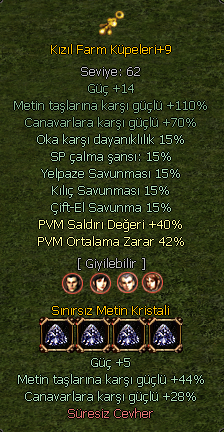 KIZIL FARM KÜPE +9