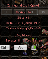 CENNETİN GÖZÜ KÜPE