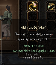 HİLAL YÜZÜGÜ ALTIN SATILIR