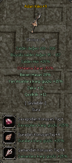 28 YARI ZEKA ÇEVİKLİK ASLAN KILICI ANINDA TESLİM AKTİFİM