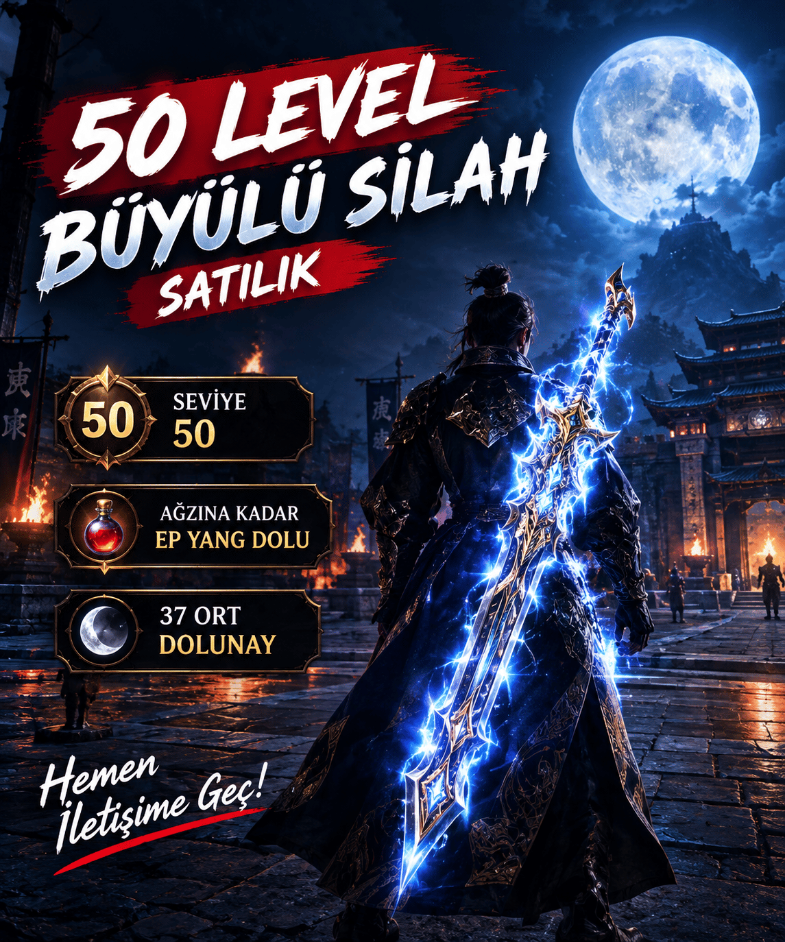50 LEVEL GRANDMASTER'LI BÜYÜLÜ SİLAH SATILIR EP TEKLİF VER