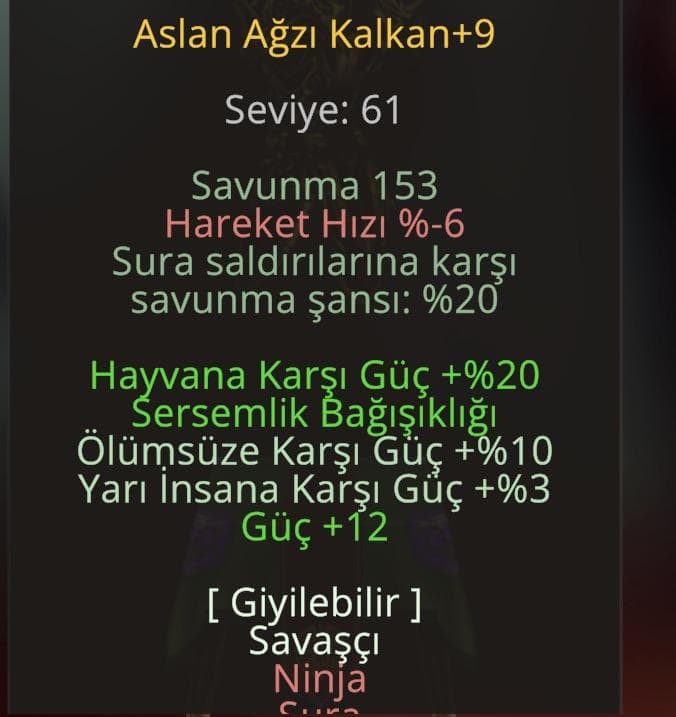 +9 Aslan Ağzı Kalkan
