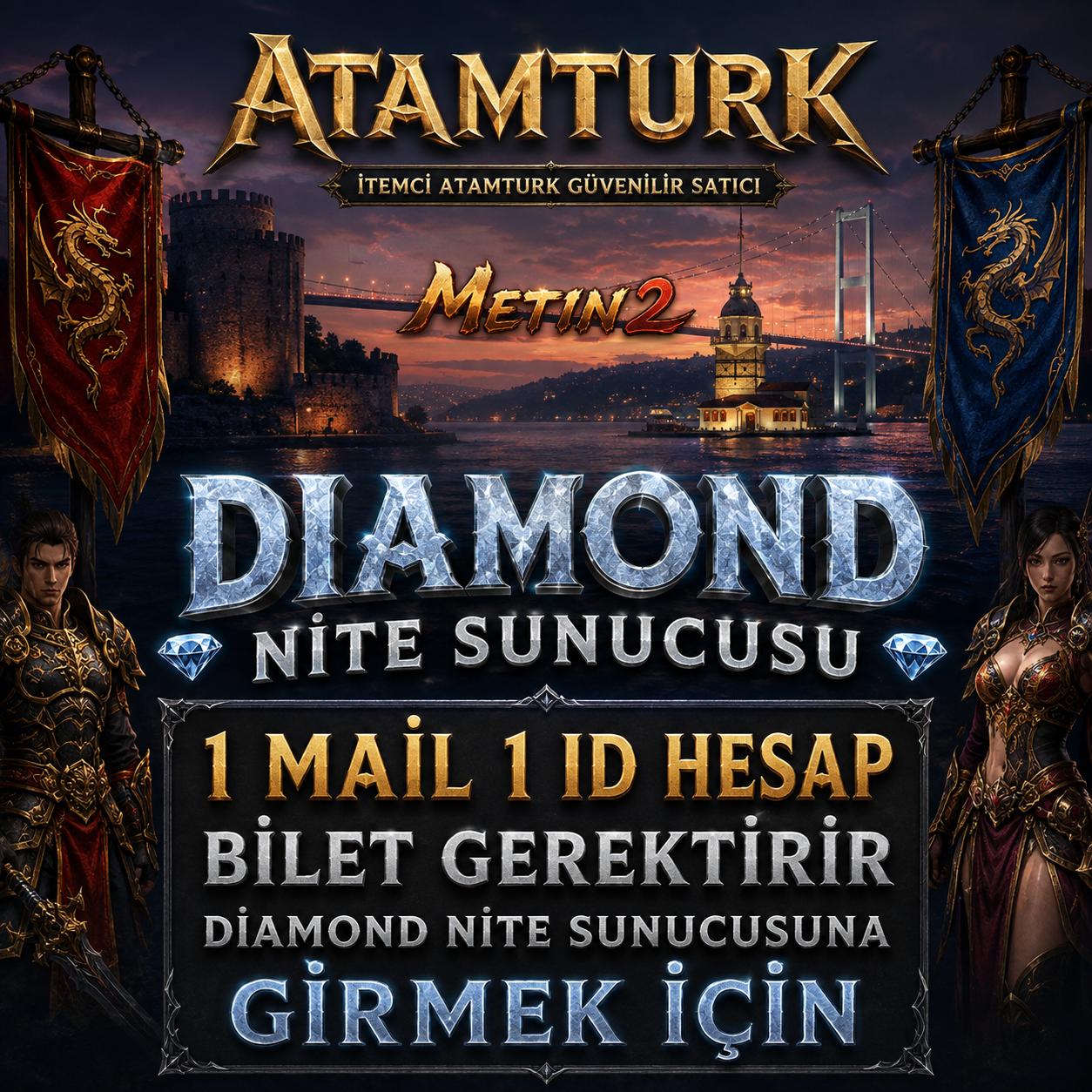 1 MAİL 1 ID / BİLET GEREKİR