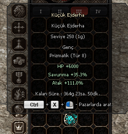 111 ATAK 250 LEVEL PET ANINDA TESLİM