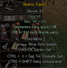 20 EŞYALI ABANOZ KÜPE (KELEPİR)