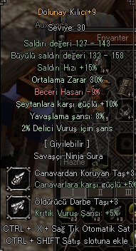 +9 Dolunay Kılıcı  Kelepir
