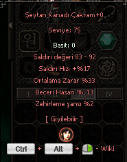 ŞEYTAN KANADI ÇAKRAM 300TL