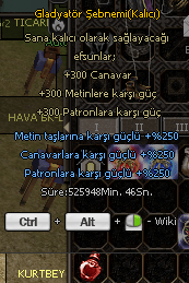 GLADYATÖR ŞEBNEMİ KALICI SV DE TEK. 2X HASAR