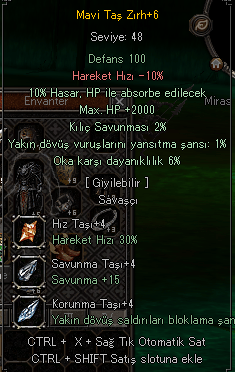 MAVİ TAŞ ZIRH 2000 HP 10 HP ABZORBE  (HIZLI TESLİMAT)