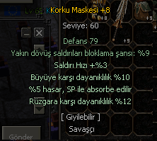 +8 KORKU MASKESİ (4 EFSUN KIZILLIK )
