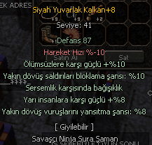 +8 SYK VSLİK KALKAN UYGUN