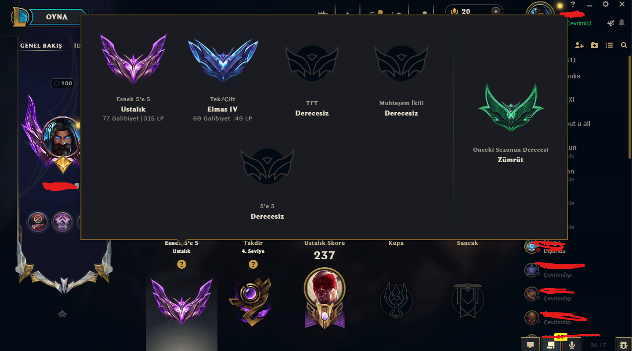 VALO + LOL MASTER HESAP