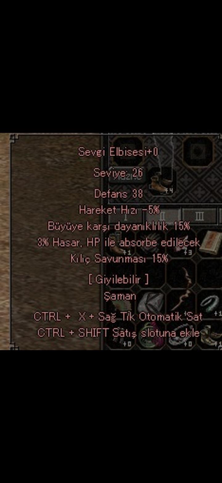 15 büyü 15 kılıç Şaman Zırhı