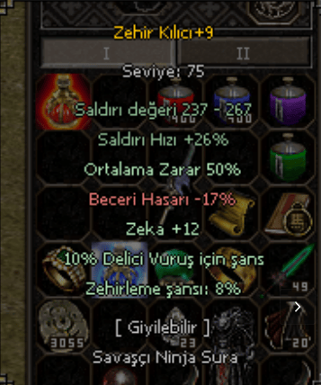 +9 ZEHİR 50 ORT ZEKA DELİCİ