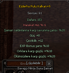 +9 ejderha pulu kalkan