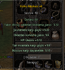 +9 korku maskesi