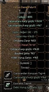 +9 KDP 53 ort full evrim +4 taşlı canavar yani (Resimdeki)