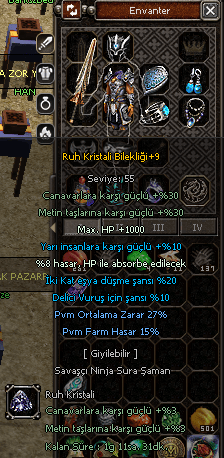 9 RUH SET PVMLİ +ZIRH +KDP