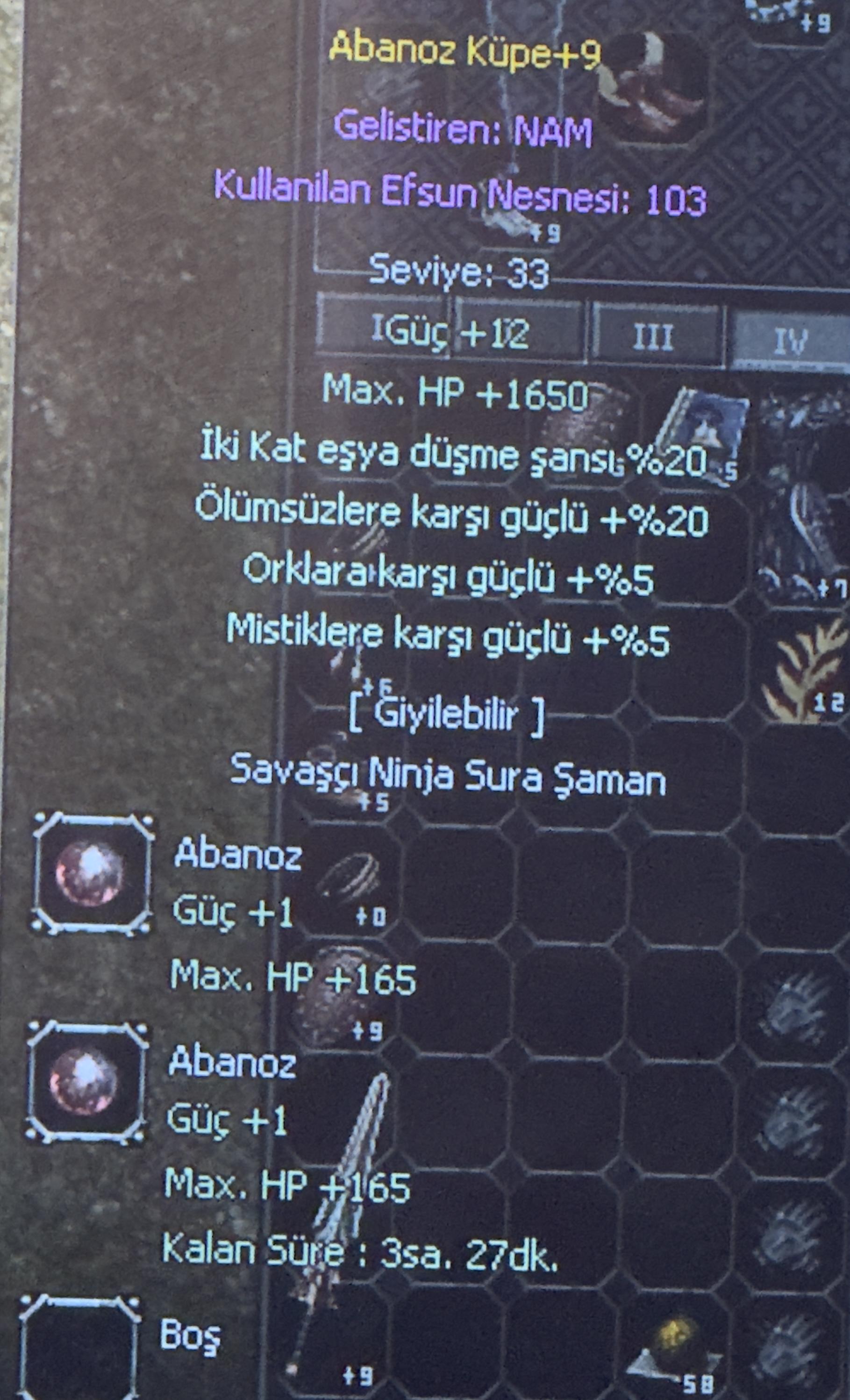 65lv hava g3 bio bitik