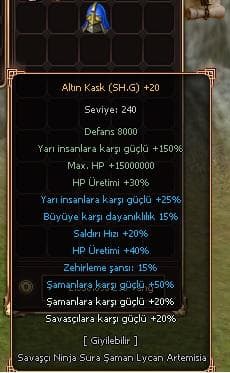 +20 ALTIN KASK EW EKSTRA ŞAMANLI 1750 TL