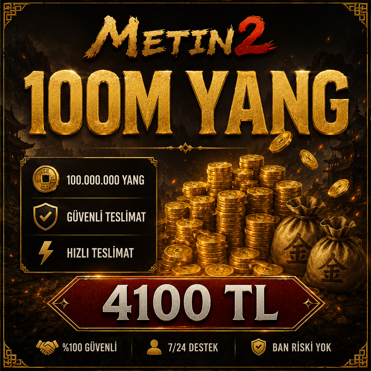 100M YANG HEMEN TESLIM 3800TL AKTIFIM