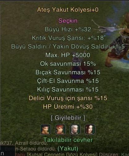 ATEŞ YAKUT KOLYESİ