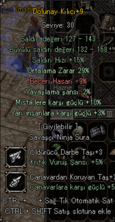 +9 ÖLÜMCÜL 1.5K 30STR +9 29 ORT DOLUNAY