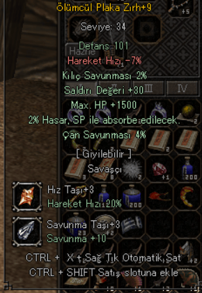 +9 ÖLÜMCÜL 1.5K HP 30 STR