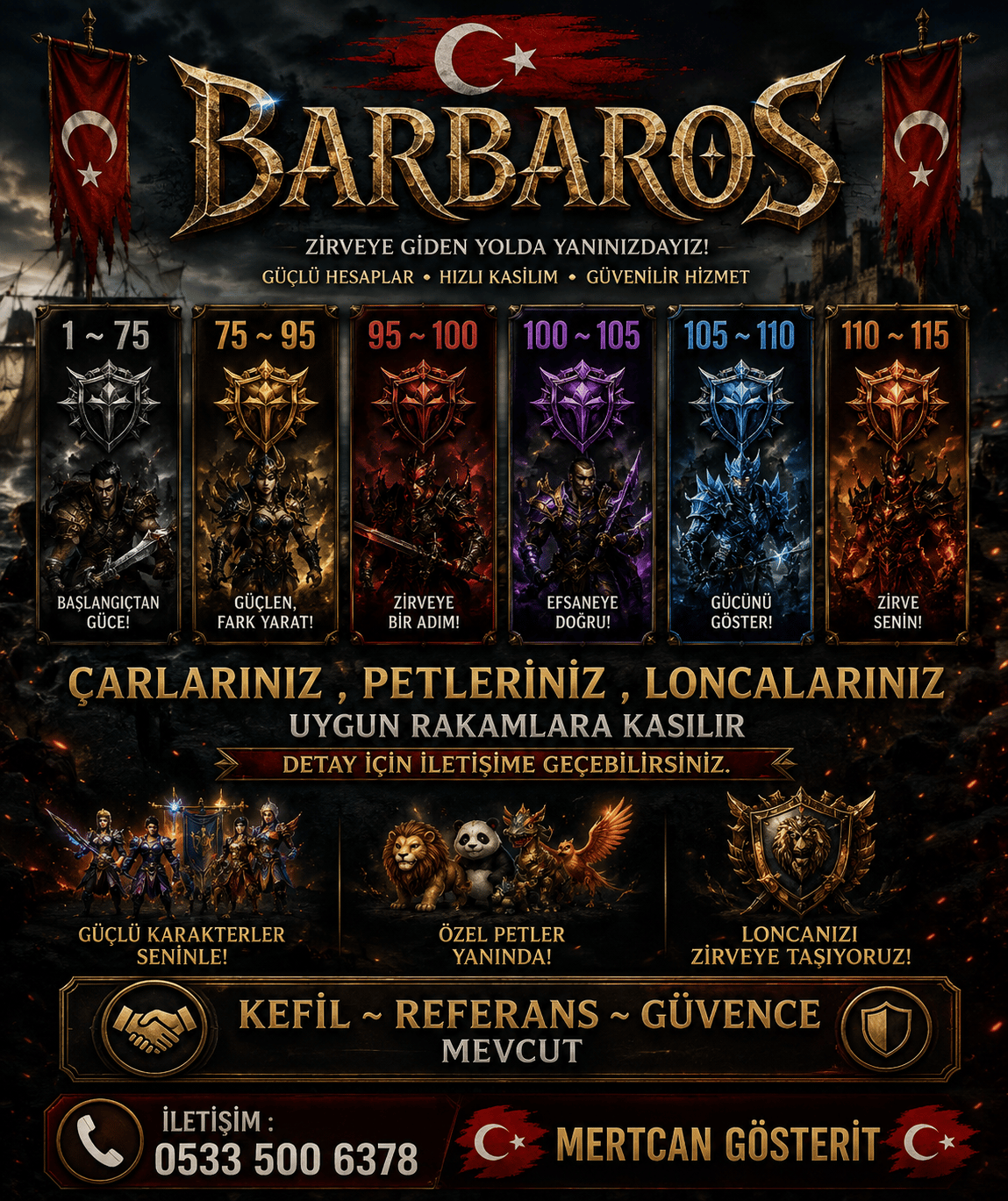 ÇARLARINIZ / PETLERİNİZ / LONCALARINIZ KASILIR