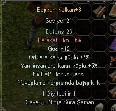 12 GÜÇ 6 EXP ELİT KALKAN 200 TL HO ANINDA TESLİM