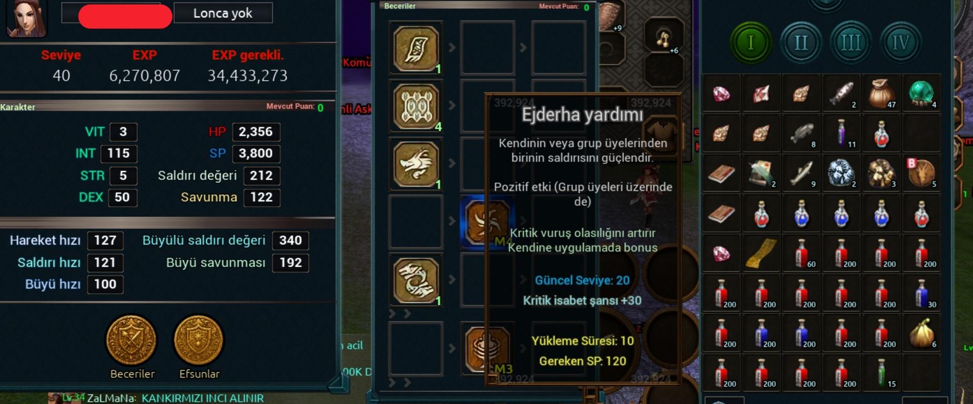 40 lv %30 krit %31 direnç şaman