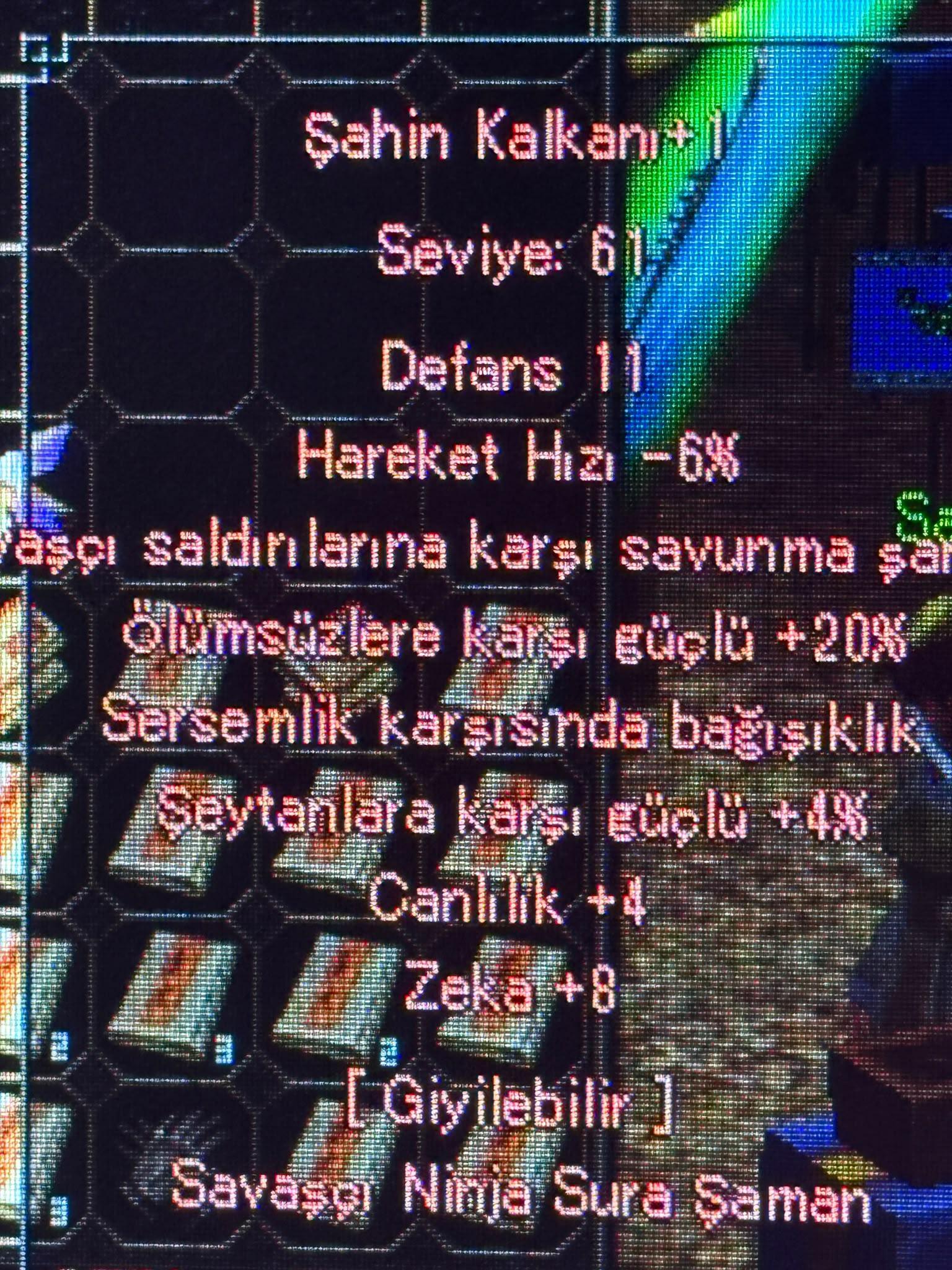 sersem 20 ölümsüz 8 zeka 4 canılık şahin kalkan