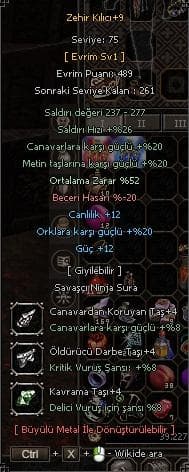 +9 ZEHİR KILICI