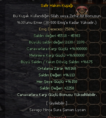 750 EMİŞ KUŞAK 900K ORAN VE 5168 ORT
