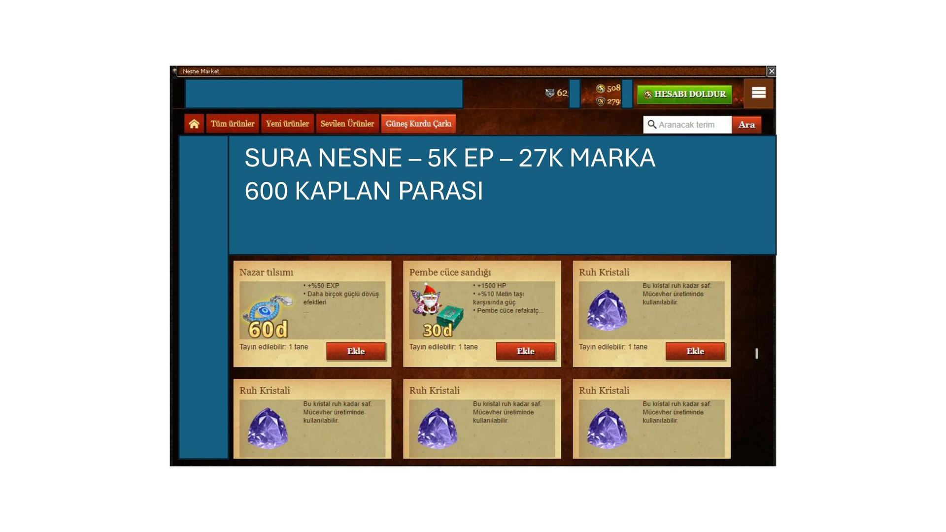 SW DEĞİŞİKLİĞİ SEBEBİYLE SATILIK