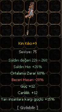 KİN / 60 ORT / YARI-GÜÇ-CANLILIK / ANINDA TESLİM