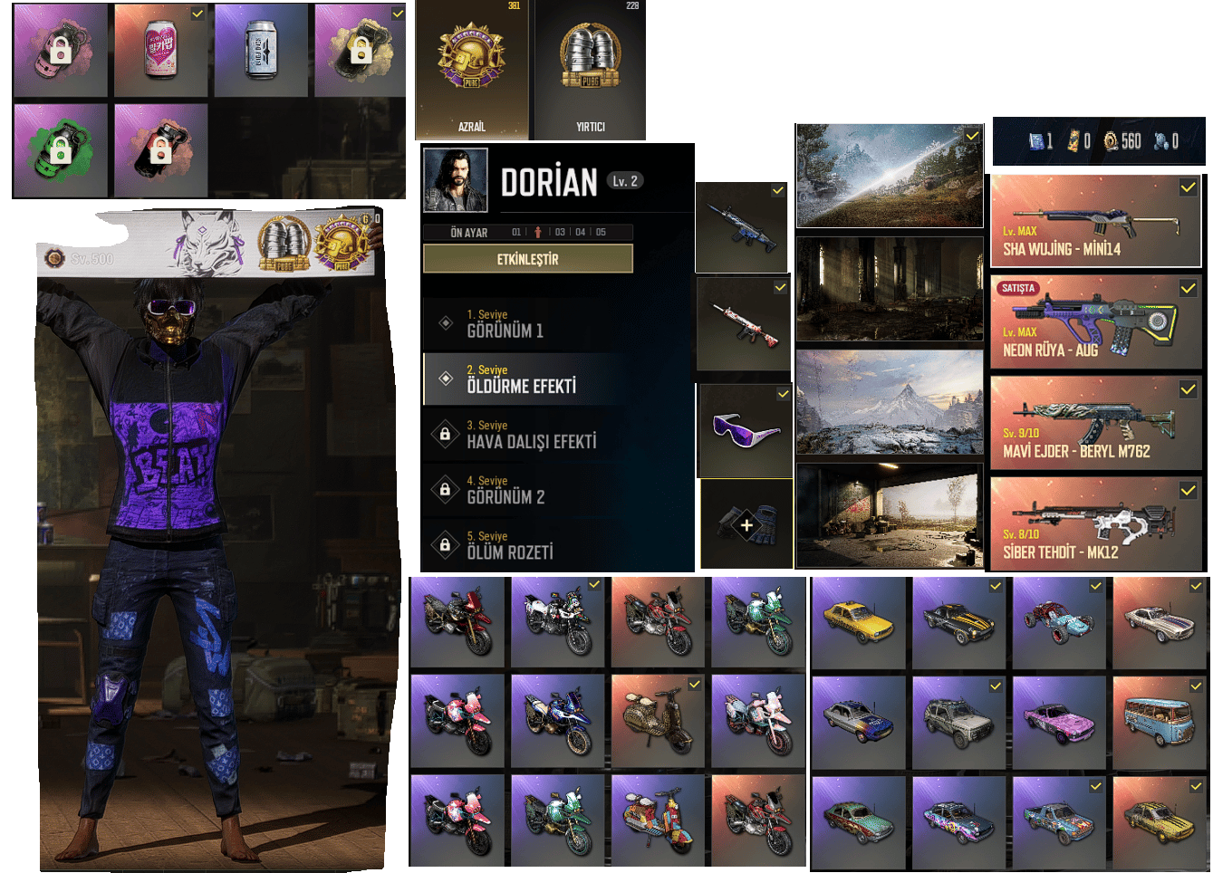 STEAM PUBG 4 ADET SON SEVİYE SKİN