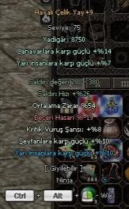 FULL EVRİM 54 ORT 10 YARI 8 KRİKT HAVALI