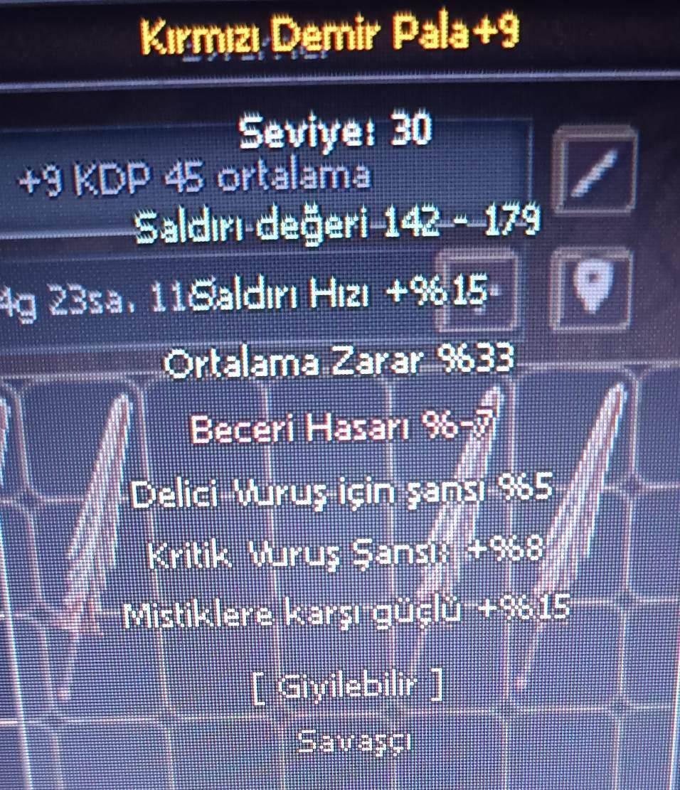 33 ort delici k güç +9 kdp