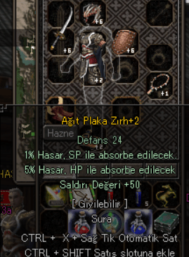 50 STR 5 HP ABSORBE +2 AGIT PLAKA ZIRH TEKLIF ALINIR