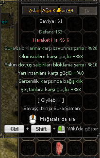 ASLAN AĞZI KALKAN +9