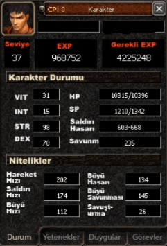 38 lvl bedo. at 18 lvl. hava m4 öfke m3. 10k can var.