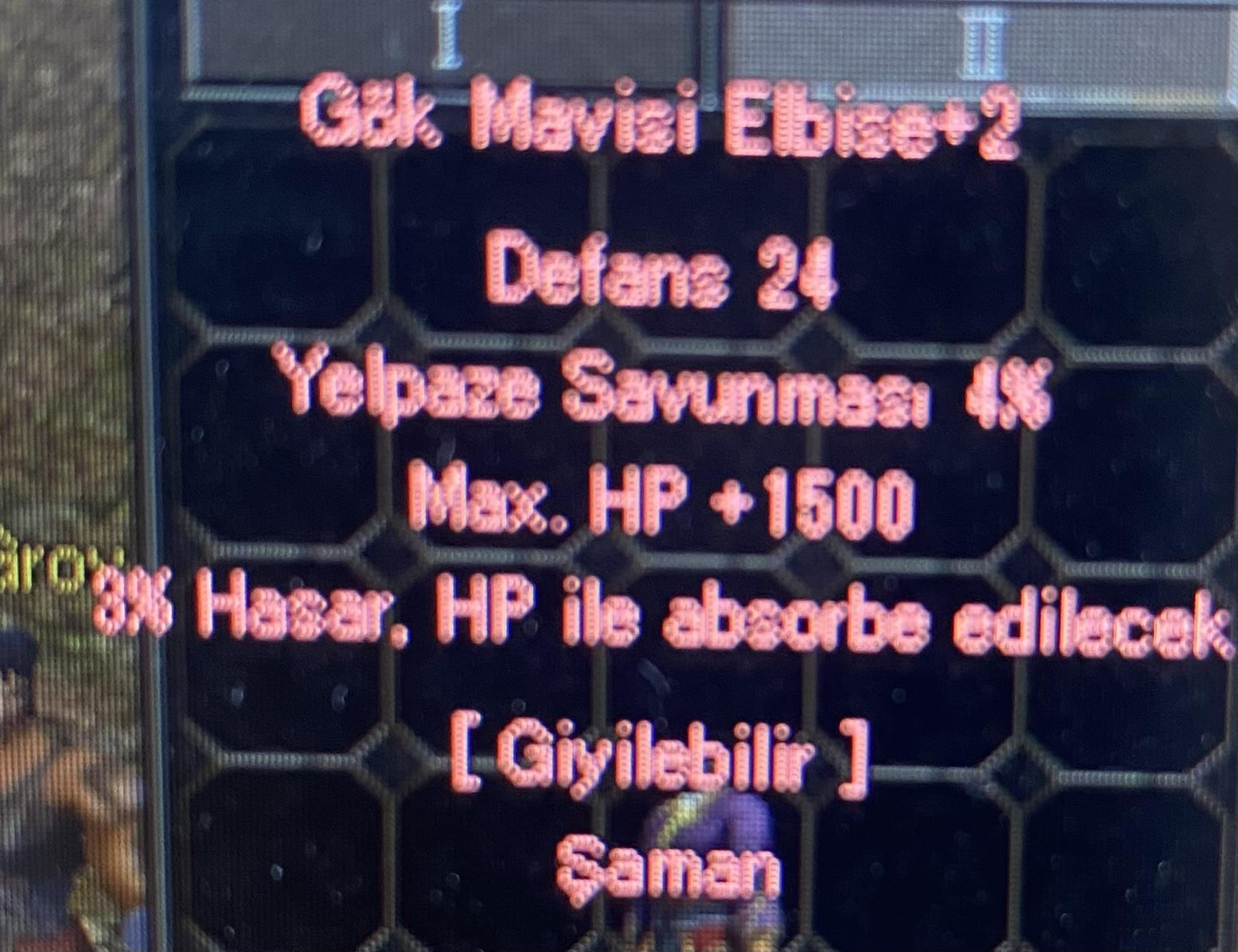 1500 hpli şaman zırh 50 TL