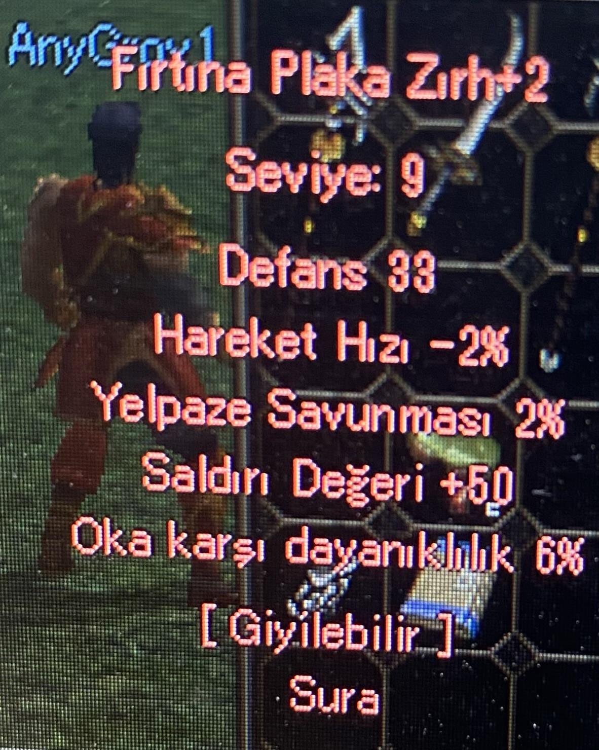50 str sura zırhı 40 TL