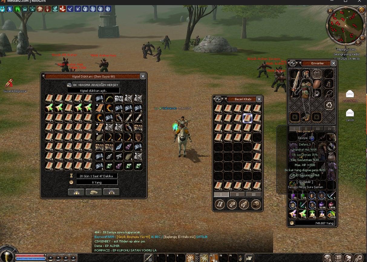 40 LEVEL BEDO 33 ORT KDPLİ +7 DERİ ÇİZMELİ HAVA M6 VADİ DELİSİ
