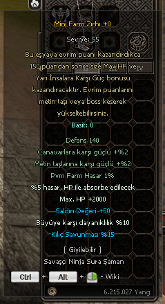MİNİ FARM ZIRHI